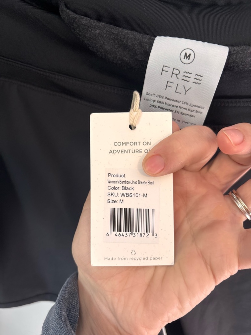 Free Fly Women's Black Performance Shorts NWT - Picture 5 of 6